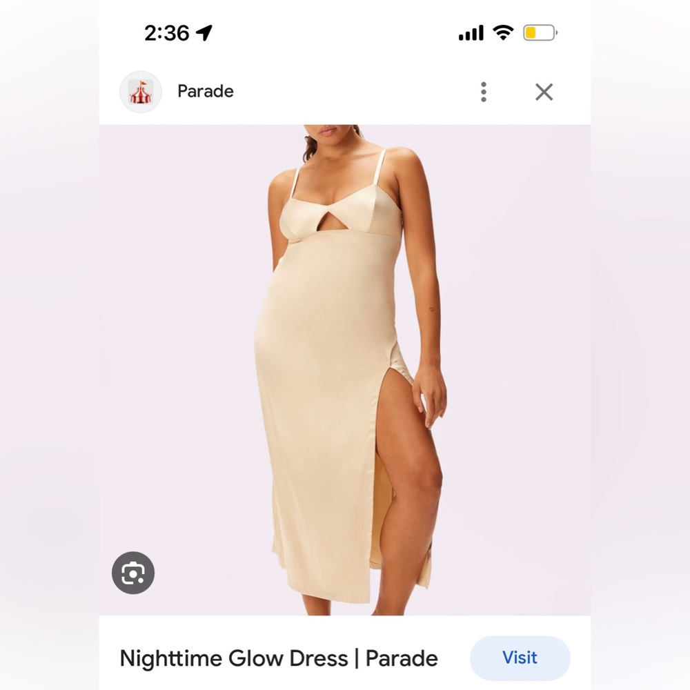 Parade Nighttime Glow Dress | Glow Satin - Glazed Donut - M